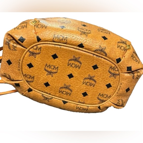 MCM Cognac Visetos Bucket Crossbody Bag - Picture 7 of 7